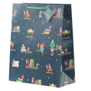 Christmas Elf Design Large Glossy Gift Bag