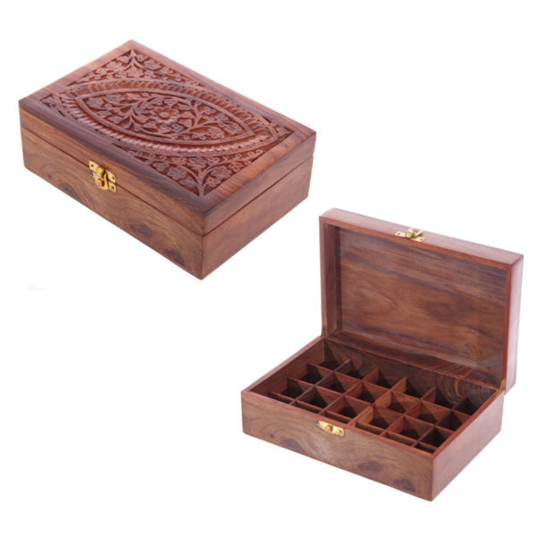 Decorative Sheesham Wood Carved Compartment Box Large Decorative Sheesham Wood Carved Compartment Box Large