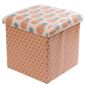 Foldable Padded Stool  and  Storage Box - Tropical Design