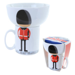 Fun Collectable Kids Porcelain Bowl and Mug Set - Guardsman