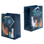 Funky Alpaca Design Small Glossy Gift Bag