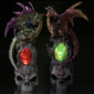 LED Skull Emblem Dark Legends Dragon Figurine