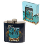 Fun Off the Hook Fishing Design Stainless Steel Hip Flask – 6oz