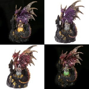 LED Crystal Castle Collectable Dragon Figurine