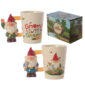 Ceramic Novelty Garden Gnome Shaped Handle Mug