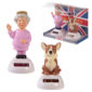 Collectable Queen and Corgi Solar Powered Pal Set of 2
