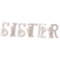 Cute Cherub SISTER Letters Ornament