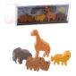 Cute Zoo Animals Eraser Set