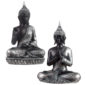 Decorative Black  and  Silver Thai Buddha - Enlightenment
