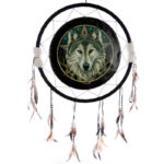 Decorative Celtic Wolf Head 60cm Dreamcatcher