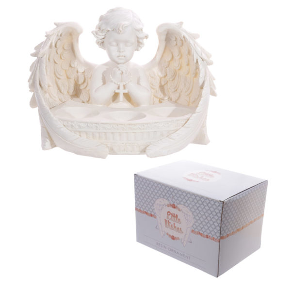 Decorative Cherub Praying Triple Tealight Holder Decorative Cherub Praying Triple Tealight Holder