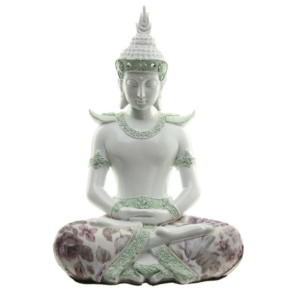 Decorative Floral Thai Buddha Mindful Figurine