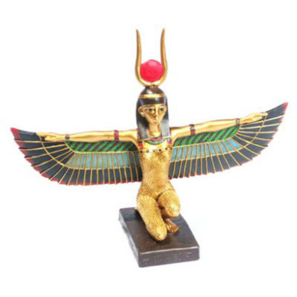 Decorative Gold Egyptian Winged Isis Figurine