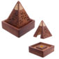 Decorative Sheehsam Wood Incense Cone Pyramid Box