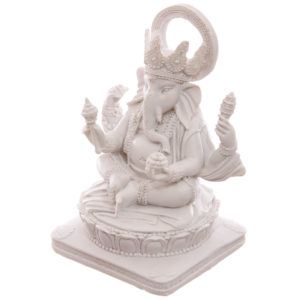 Decorative White Ganesh Figurine