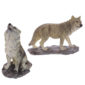Decorative Wolf Standing on Rocks Figurine