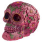 Fantasy Day of the Dead Pink Flower Skull