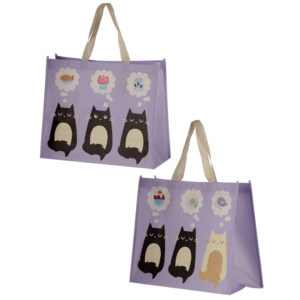 Feline Fine Cat Design Durable Reusable Shopping Bag