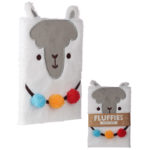 Fluffy Plush Notebook – Llama Design