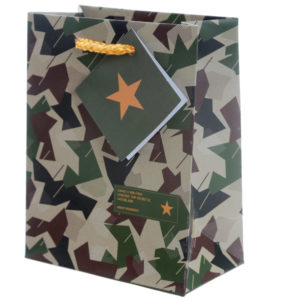 Fun Camouflage Design Small Glossy Gift Bag