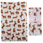 Fun Catch Patch Dog Design Poly Cotton Tea Towel