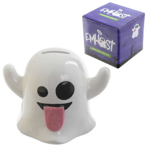 Fun Ceramic Ghost Emotive Money Box