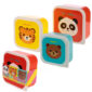 Fun Cutiemals Animal Design Set of 3 Plastic Lunch Boxes