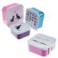 Fun I Love My Cat Design Set of 3 Plastic Lunch Boxes