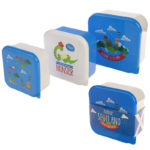 Fun Nessie Design Set of 3 Plastic Lunch Boxes