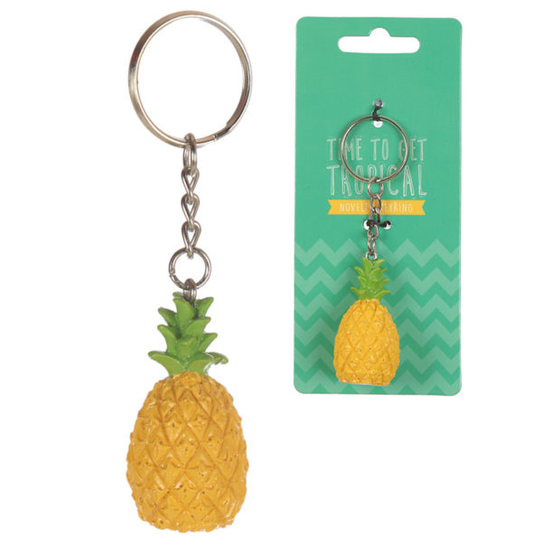Fun Novelty Tropical Keyring - Pineapple