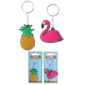 Fun PVC Keyring - Flamingo and Pineapple