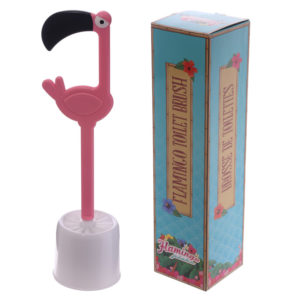 Fun Pink Flamingo Toilet Brush and Holder