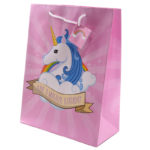 Fun Unicorn Design Large Glossy Gift Bag