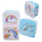 Fun Unicorn Design Set of 3 Plastic Lunch Boxes