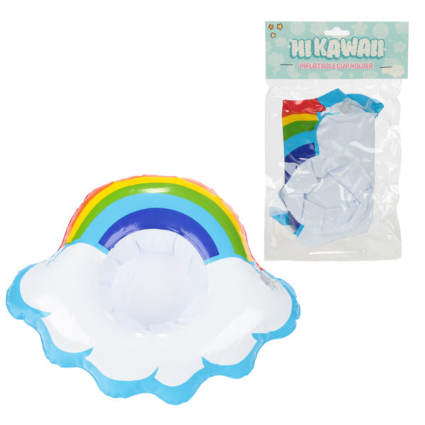 Funky Inflatable Drinks Holder - Cloud with Rainbow Funky Inflatable Drinks Holder - Cloud with Rainbow