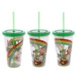 Funky Leprechaun Double Walled Cup with Lid and Straw