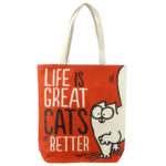 Handy Cotton Zip Up Shopping Bag – Simon’s Cat Life is Great