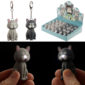 Meowing Light and Sound Kitty Cat Keyring