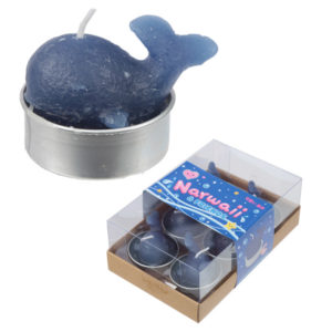 Mini Candles - Narwaii  and  Friends Narwhal Set of 6 Tea Lights