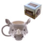 Novelty Rhino Head Shaped Ceramic Mug