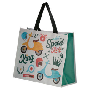 Scooter Speed King Design Durable Reusable Shopping Bag