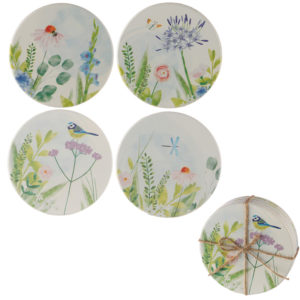 Set of 4 Novelty Coasters - Botanical Garden Design