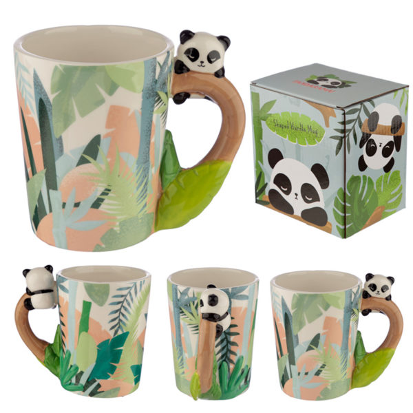 Cute Collectable Panda Shaped Handle Ceramic Mug Cute Collectable Panda Shaped Handle Ceramic Mug