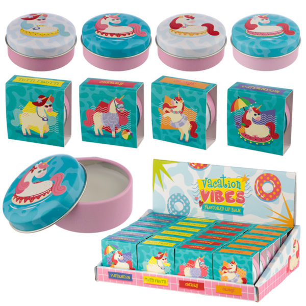 Funky Lip Balm in a Tin - Vacation Vibes Unicorn Funky Lip Balm in a Tin - Vacation Vibes Unicorn