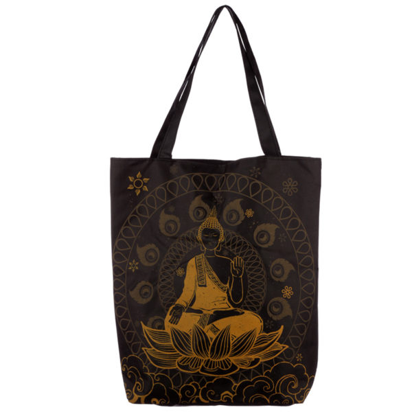 Handy Cotton Zip Up Shopping Bag - Thai Buddha