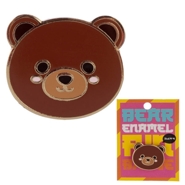 Novelty Cute Bear Design Enamel Pin Badge