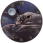 Fantasy Quiet Night of the Wolf Decorative Wall Clock