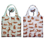 Handy Fold Up Catch Patch Dog Shopping Bag with Holder