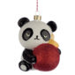 Glass Christmas Bauble - Pandarama Panda with Bauble