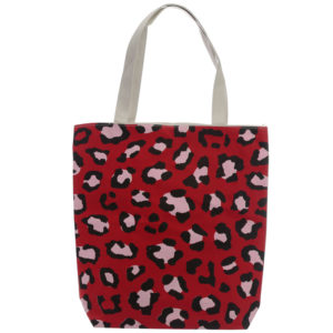 Handy Cotton Zip Up Shopping Bag - Animal Print Wild Life